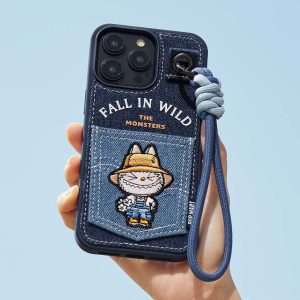 Labubu Fall In Wild iPhone Lanyard Case