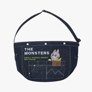 Labubu Denim Messenger Bag - Fall In Wild Series