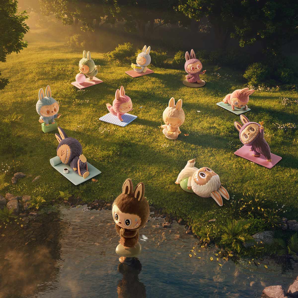 Labubu Show Off Figurine – Lazy Yoga Series - Image 2