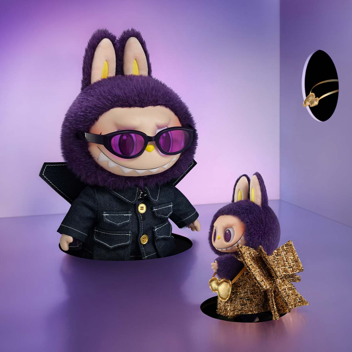 Labubu × Pronounce Wings of Fortune Vinyl & Plush Keychain - Image 2