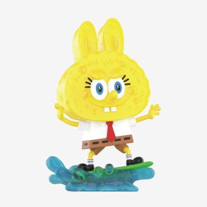 Labubu × SpongeBob "Surfing" Figurine – Exclusive Ocean Adventure Edition
