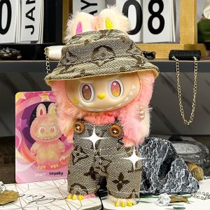 Jungle Chic Outfit for Labubu – Natural Brown with Urban Flair