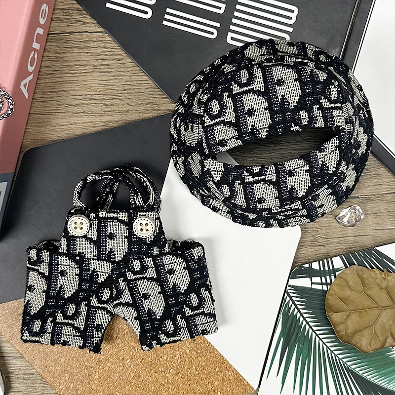 Textured Black & Ivory Outfit for Labubu Artisan Chic Style - Image 2