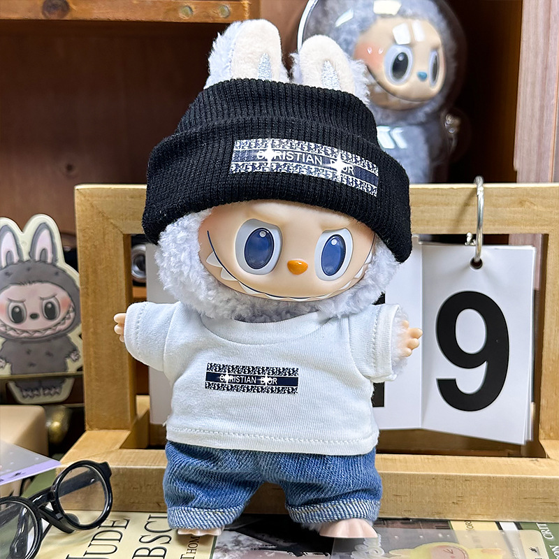 Pastel Fruity Costume for Labubu Figure – Cherry & Bunny Edition