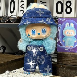 Dark Blue Denim Outfit for Labubu – Galactic Denim Style