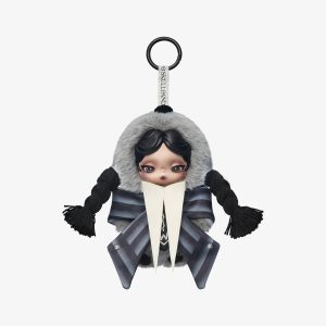 SKULLPANDA × Wednesday Plush – Nevermore Academy Uniform Version | Collectible Designer Art Plush