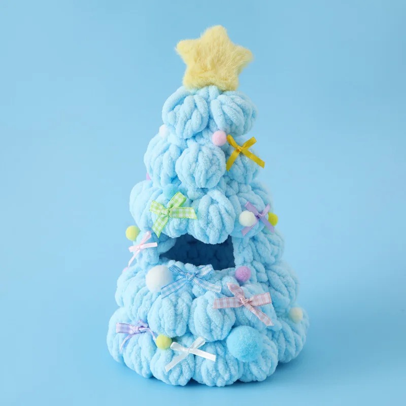 Labubu 17 cm Handmade Crochet Christmas Tree Outfit – Soft Plush Holiday Costume - Image 6