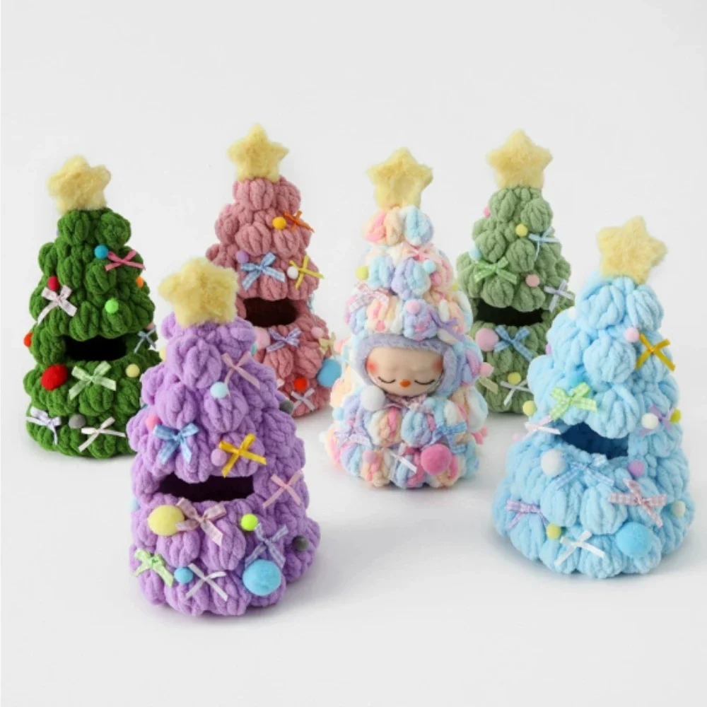 Labubu 17 cm Handmade Crochet Christmas Tree Outfit – Soft Plush Holiday Costume - Image 3