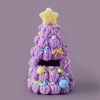 Labubu 17 cm Handmade Crochet Christmas Tree Outfit – Soft Plush Holiday Costume - Purple