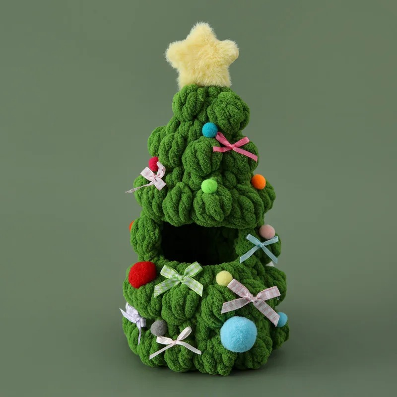 Labubu 17 cm Handmade Crochet Christmas Tree Outfit – Soft Plush Holiday Costume - Image 7